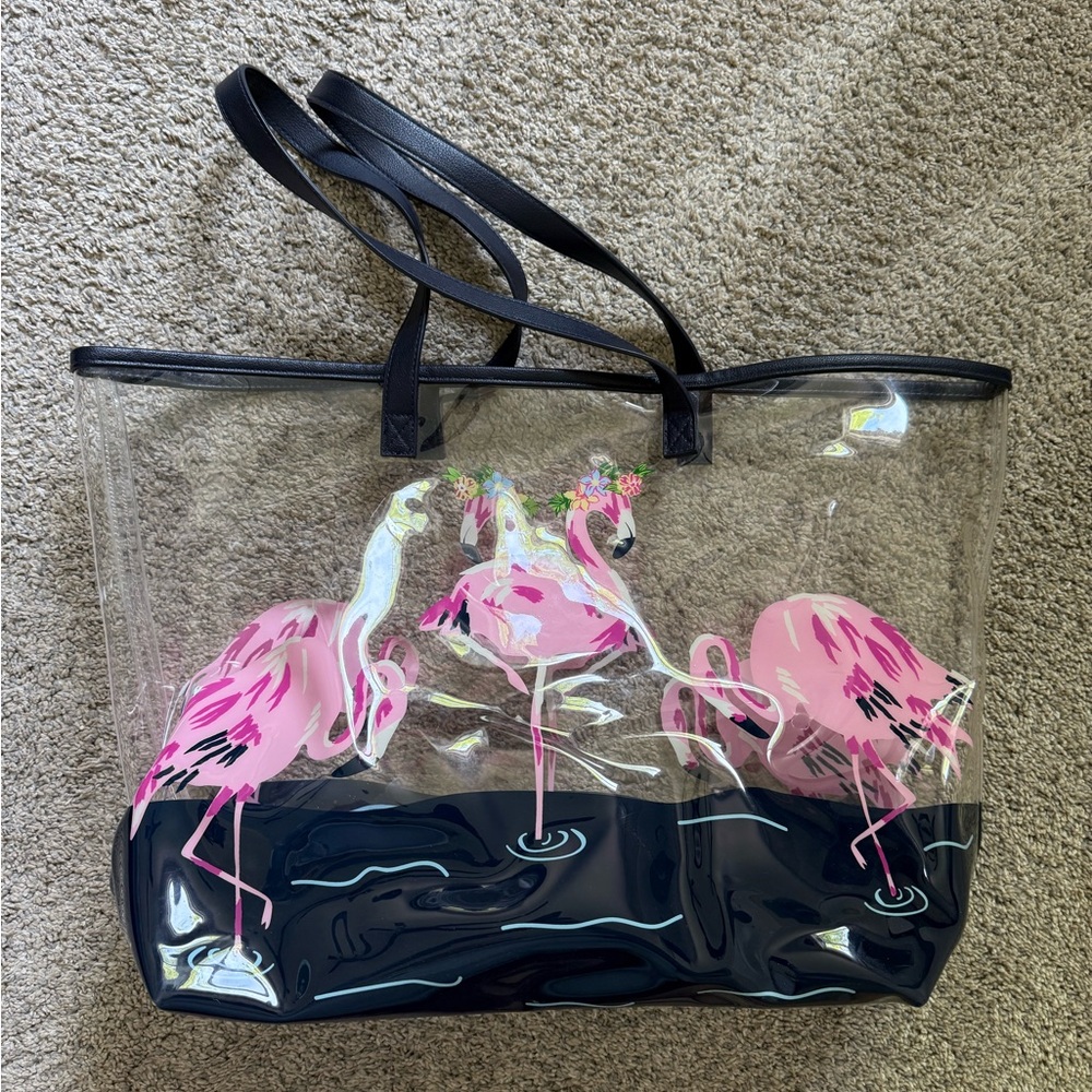 Vera Bradley • Flamingo Clear Plastic Tote Bag